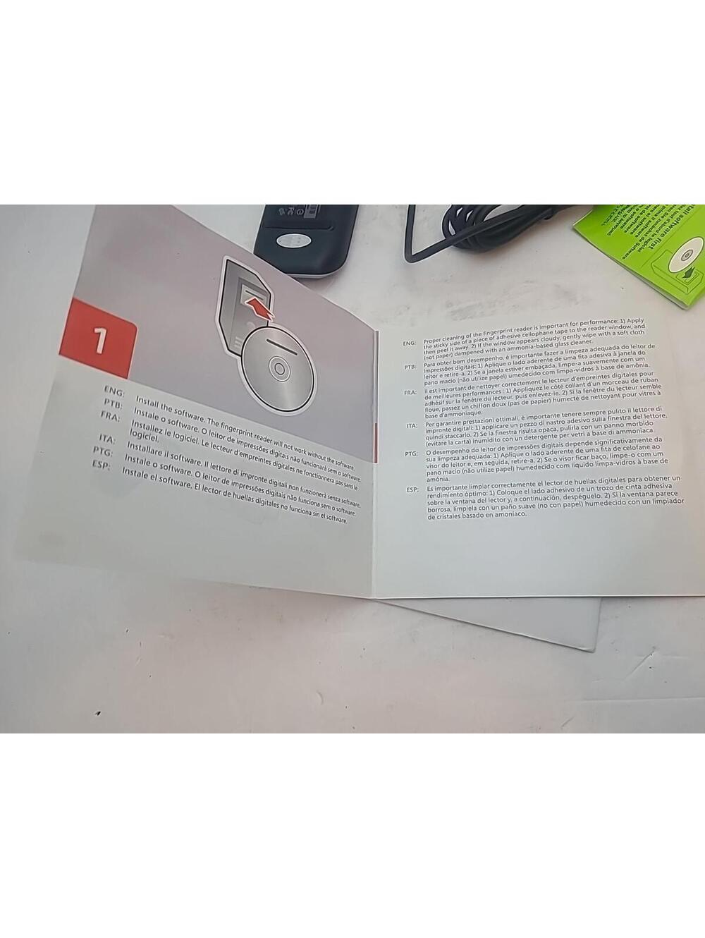 Microsoft Fingerprint Reader Windows With Software Start Up Guide Model 1033 New - Picture 10 of 10